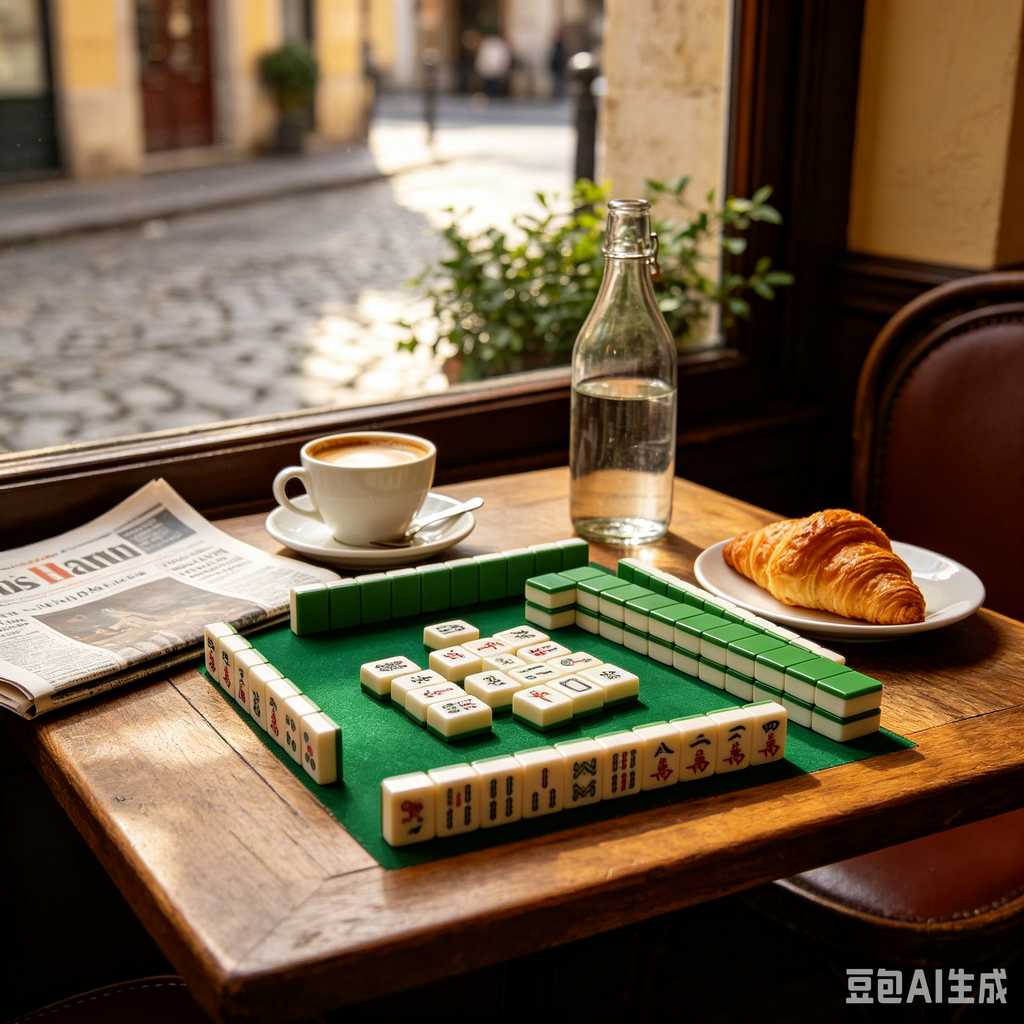 wooden mahjong set