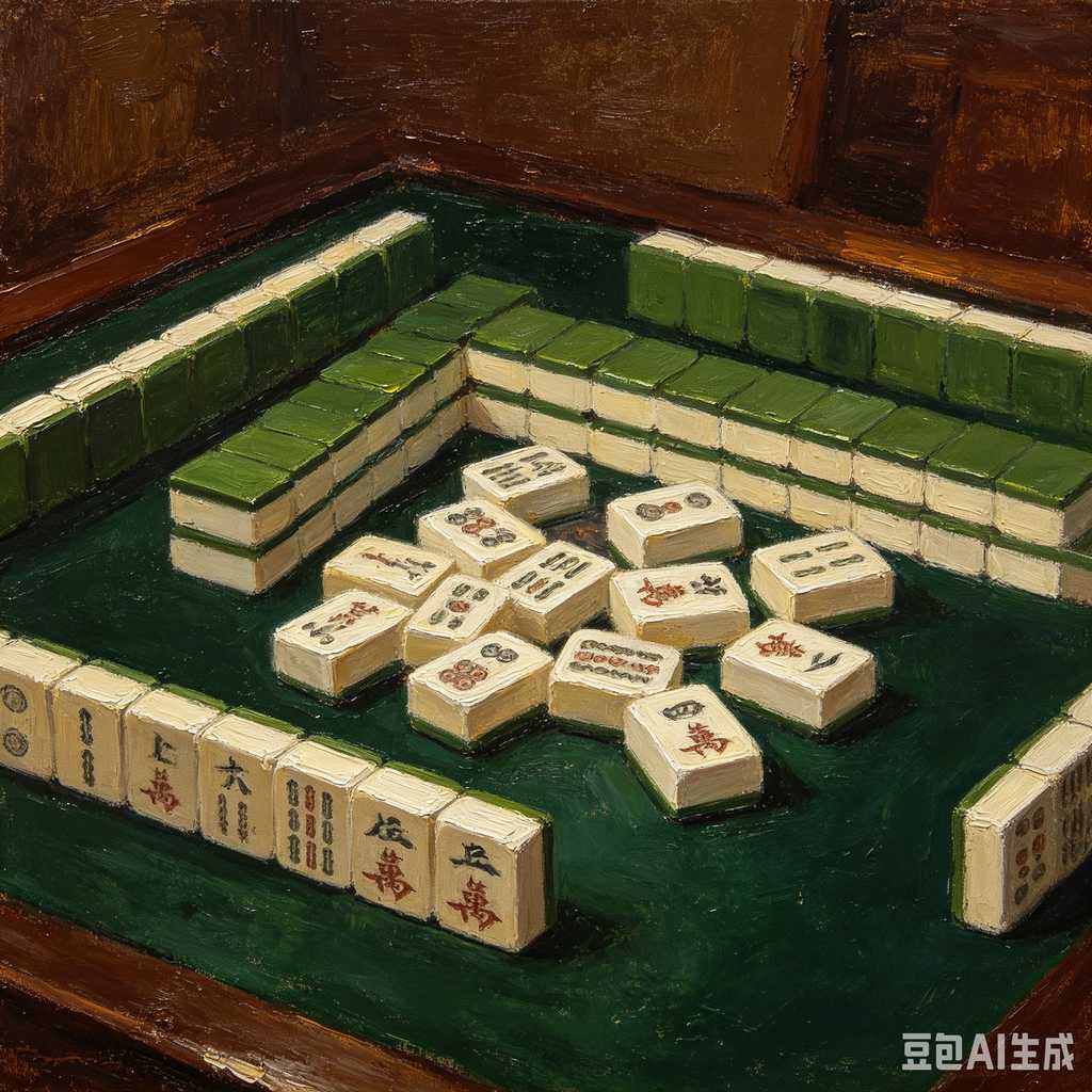 decorative text mahjong set