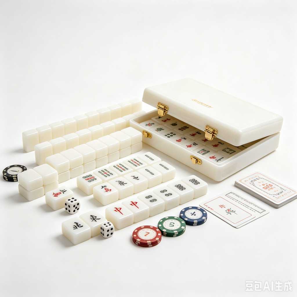 floral design mahjong set