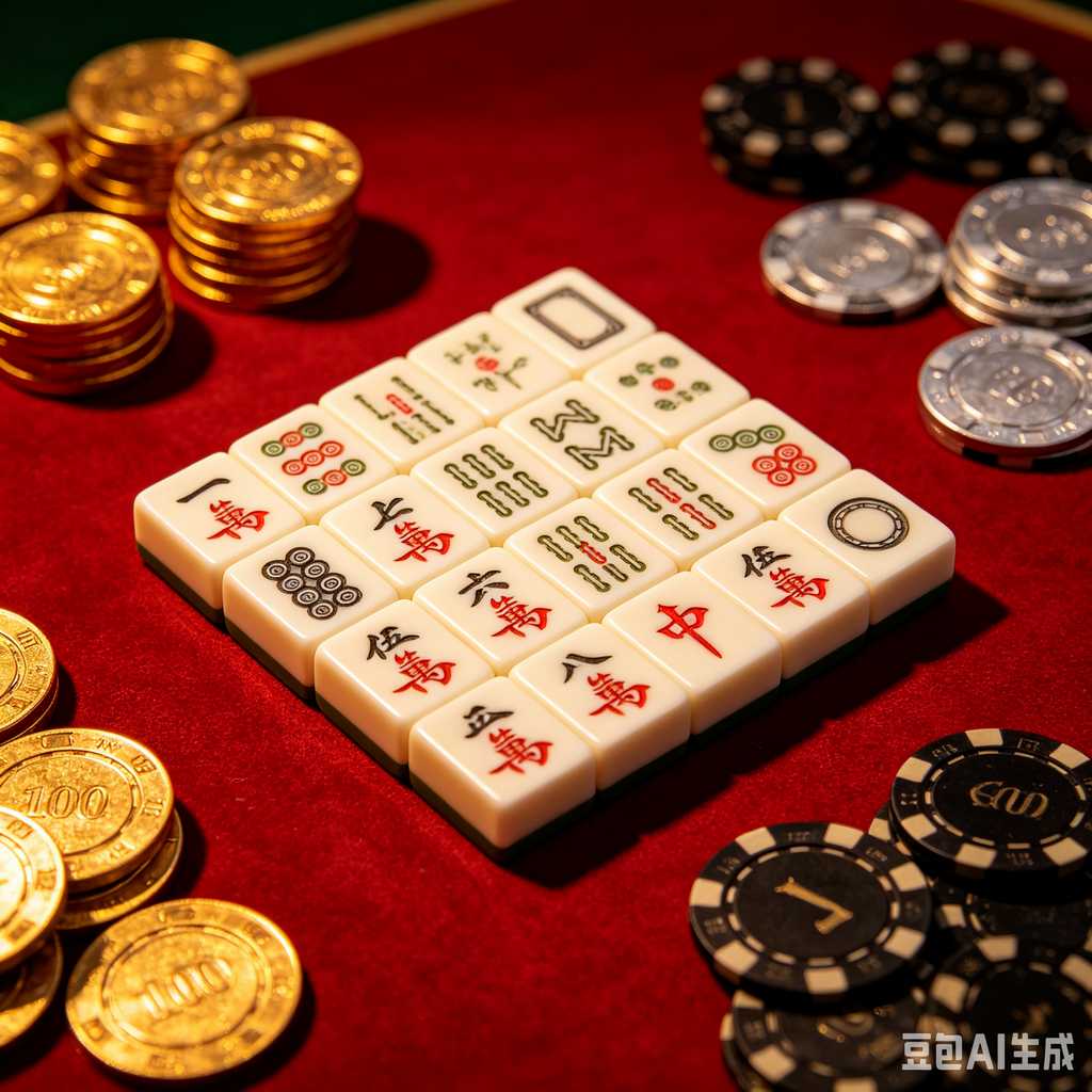 minimal text mahjong set
